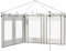 Outsunny Seitenteile für Pavillon, mit Türen und Fenstern mit Reißverschluss, für Pop-up-Pavillons von 3 x 3 m oder 3 x 6 m, 2 Ersatz-Seitenwände, Weiß