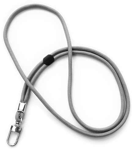 trage.band® langes verstellbares Trageband/Umhängeband mit Karabinerhaken, grau