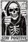 SUPERDANT Lustiges Metallblechschild Mit Totenkopf Motiv Stay Positive Metallschilder Männerhöhle Vintage Deko Kunst Eisen Retro Deko Poster Altmodisches Aluminiumschild Für Bar Spielzimmer