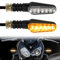 evermotor LED Blinker Motorrad, 12V 2.4W 2 Stück E-geprüft Blinker, 6 sehr helle LEDs pro Blinker, Wasserdicht IP67, Universal Retro Schwarz, für e Scooter Quad ATV