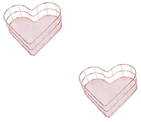 SOIMISS 2St Schmuckschale ablagekörbe kühlkorb einkaufskorb für den jahrestag aufbewarungs korbe goldenes Spiegeltablett Schaukästen für Schmuck Netz tischdeko Schmuck-Organizer