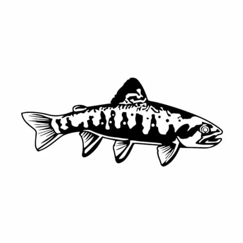 16,7 Cm * 7,4 Cm Autoaufkleber Forelle Aufkleber Vinyl Grafik(Black)