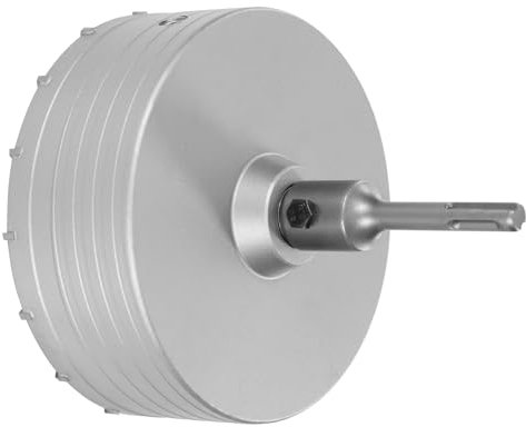 Couronne de forage SDS Plus, 150 mm, avec adaptateur SDS Plus et foret de centrage M22, adaptateur SDS Plus, foret multiprise et scie cloche, pour maçonnerie et béton