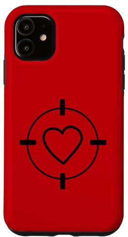 Carcasa para iPhone 11 Objetivo con el corazón en el medio, los solteros necesitan