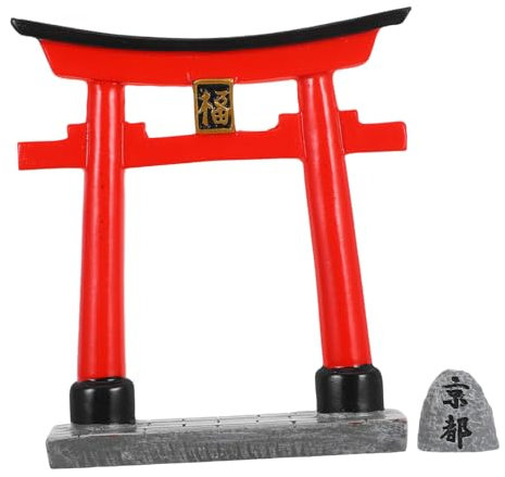 PRETYZOOM Mini Japanese Gate and Stele Fish Tank Decor Zen Garden Miniature Scene Ornament