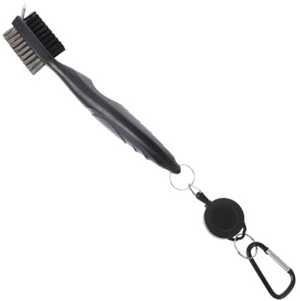 HEMOTON Club Brush Dual Sided Groove Cleaning Brush Golf Club Cleaner for Ball Head Use Golf Course