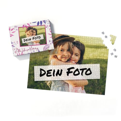 fotobar Fotopuzzle mit eigenem Foto, 1000 Teile - Muttertag | Hochauflösender Druck, produziert in Deutschland, Motiv Muttertag, ideal zum Muttertag, für Erwachsene