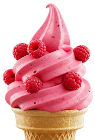 Bazko Himbeere Eispulver für Eismaschine | Softeispulver Speiseeispulver 2 kg für 6 kg Eis | 1:2 | Nur Wasser Hinzufügen | Cremig & Ergiebig