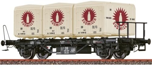 50917 H0 Behältertragwagen BTs30, DB, Ep.III 'Südmilch'