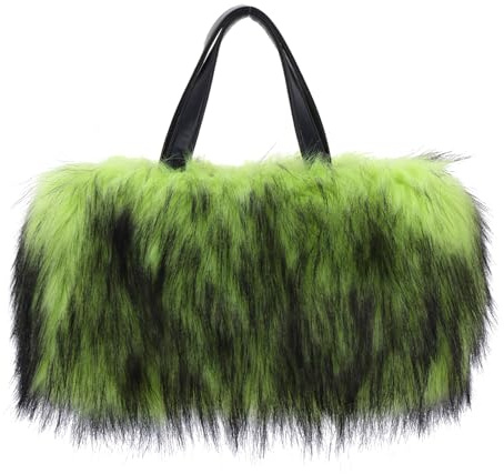 Fecialy Faux Pelz Tote Tasche für Frauen pelzige Handtaschen Plüsch Crossbody Schultertasche pelzige Hobo Tasche