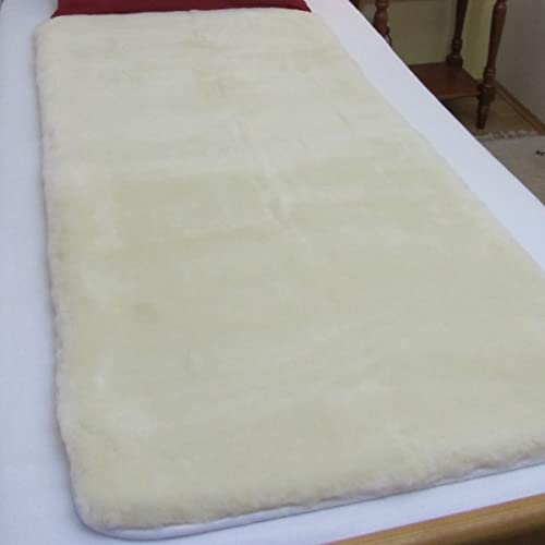 Australische Komfort Bettauflage LANAMED aus Ultra-dichter Schurwolle. Bequem und atmungsaktiv. 30-95°C waschbar ! TUT gut bei Rückenschmerzen, Rheuma oder Fibromyalgie. LANAMED L 75 x 150 cm