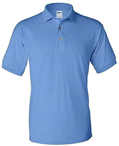 Gildan Adult DryBlend Jersey Short Sleeve Polo Shirt (L) (Carolina Blue)