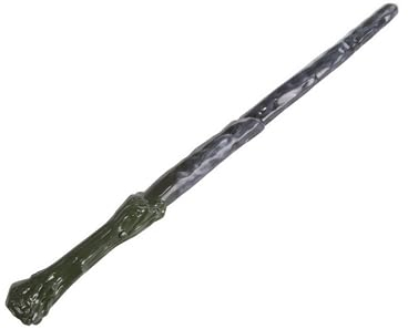 P’TIT Clown - 97023 - Baguette de Sorcier Déguisement - Sonore et Lumineuse – Wizard's Wand - Accessoire Costume Magicien, Apprentis Sorciers et Sorcières - Résine - 36 cm - Noir - Piles Incluses