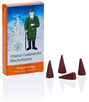 Original Crottendorfer - Räucherkerzen - Duft: Winter-Orange - Menge: 24 Stück - Größe: M - Made in Germany