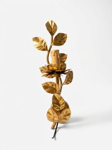 Wandleuchte aus Schmiedeeisen gold leaf pink 1 Licht
