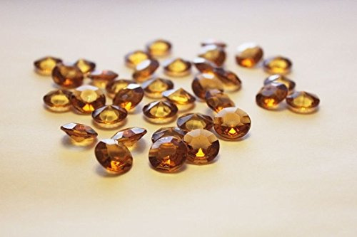 eventkauf 1000 Kristalle Diamanten Streuteile Dekosteine 12mm (Goldbraun)