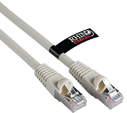 rhinocables CAT 6a Ethernet Cable | 10Gbps S/FT High-Speed & Large Bandwidth Data Transfer | Reliable LAN Network RJ45 Cable | Wi-Fi Broadband Cable for Seamless Gaming & Streaming (2m, White)