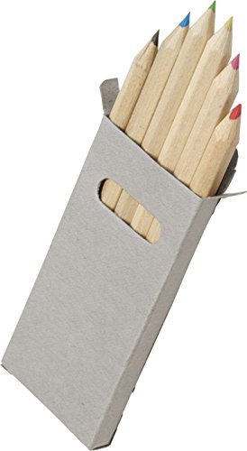 sin4sey Buntstifte-Set Klein Mitgebsel Hochzeit Restaurant Kinder Verpackung Grau-Braun (10 Packungen)