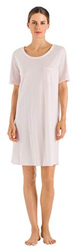 Hanro Damen Cotton Deluxe Nachthemd 1/2 Arm 90 cm Nachthemd