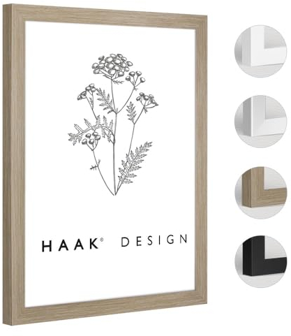 HaakDesign Bilderrahmen modern stabil Bira Eiche Natur 90 X 120 cm
