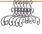 6 Vintage KLEIDERBÜGEL Amelie | Metall, antik-braun, 41x24cm (BxH) | Kleiderhaken Set im Shabby Design
