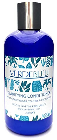 99% Natürlich KLÄRUNG SPÜLUNG - APFELESSIG, TEE BAUM & EUCALYPTUS - 250ml von VERDEBLEU. Keine Sulfate, keine Parabene. pH 5.5. Wir spenden 5% des Gewinns um die Regenwälder zu Retten.