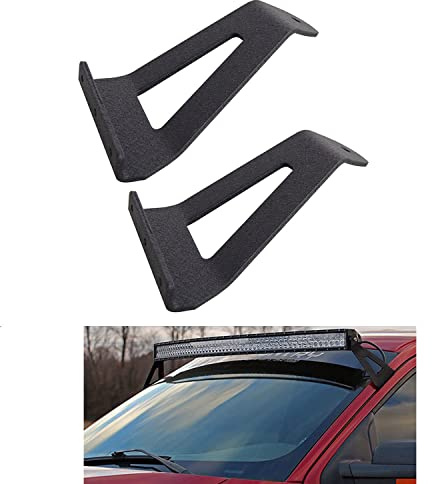 Willpower 2PCS Fixation Support de Toit pour Rampe LED Incurvé 132cm | Support Barre LED de Supérieurs Pare-Brise et Toit, Nissan Titan 4WD/2WD