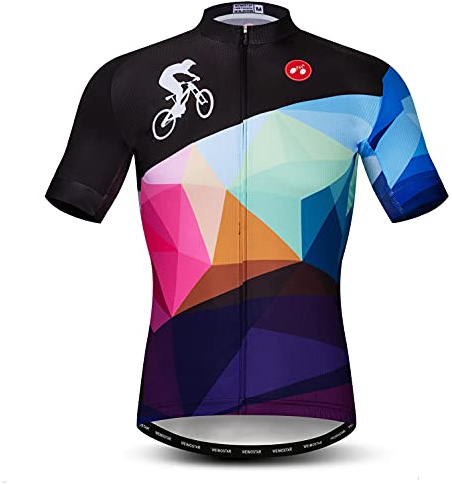 Cycling Jersey Mens Bike top MTB Shirt Zip Mountain Road Clothing Pockets Bicycle Riding Summer Pro Team Sports Racing Cycle Blouse Short Sleeve Uniform Pink XL