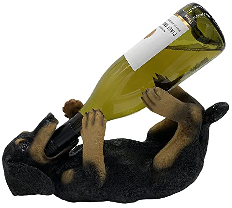 G&H Decor - Adorable 34cm Dachshund Wine Bottle Holder Figure - Dachshund Ornament with Amazing Detail - Wine Holder Countertop Dog – Hand Painted Dachshund Gifts for Women - Sausage Dog Gifts