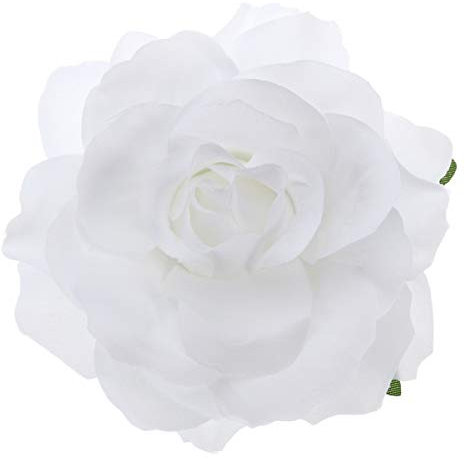 OSALADI Pinza de Pelo Floral Artificial Horquilla de Flor Rosa Grande Pasador de Novia Broche Elegante Alfileres Accesorios para Mujer Chica Nupcial