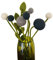Én Gry & Sif 8 Filzblumen - Kleiner Blumengruß - Blumenstrauß - Fair Trade - handgemacht (grau)