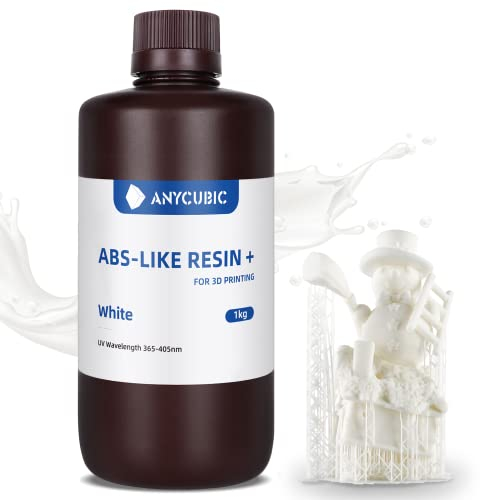 ANYCUBIC ABS-Like Resin Pro 2, 3D Drucker Resin mit erhöhter Festigkeit und Zähigkeit, Hoher Präzision und Geringe Schrumpfung, Weitgehende Kompatibilität mit allen Resin 3D Druckern (Weiß,1000g)