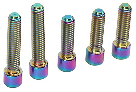 Uxsiya Derailleur Limit Screw ,Easy Installation Alloy Rustproof Derailleur Screws Light Weight for Mountain Bike(Colorful)