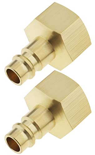 EMSea 2 Stück Druckluft-Stecknippel NW 7,2 mit 1/2 Zoll Innengewinde für Druckluftanschluss Luftschlauchverschraubungen Luftkompressor Schnellkupplung Stecker