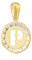 NKlaus Kettenanhänger Buchstabe P 333 Gelb gold 8 Karat 9mm Talisman Amulett Anhänger 14493
