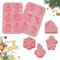 LANSKYLAN 2 Stück Weihnachten Silikonform Silikon Gießform Weihnachten Baum Schneeflocke Formen Silikon Backformen Weihnachts Silikonformen für Weihnachten Süßigkeiten Kekse Schokolade Pudding