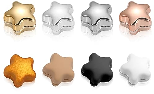 8St Hijab Magneten, Mehrzweckstiftlos Stark Hijab Magnet pin Magnetische Hijab Stifte Hijab Clip Magnet Schal Magnetverschluss Hijab Magnete für Frauen Hijabs Schals Kleidung, Sternmagnete