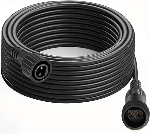 Joycome Cavo di Prolunga 10M/32.8Ft 2 Pin Cavo per Pannelli Solari, IP65 Impermeabile Prolunga Luci Natale per Catena Luminosa Esterno, Luci da Giardino, Solare Luci, Luci Stringa