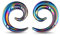 Longbeauty 1 Paar Glas Dehn Spirale Ohr Dehnstab Dehnungsstab Dehnschnecke Dehnsichel Piercing Tapers Expander Plug Tunnel Ohrstecker, Stil B, 12mm