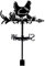 SUPERDANT Poule Herbe Métal gireuette Animaux Fer Forgé gireuette Toit Jardin Direction Signe Extérieur Ferme Décoration Creux Vent Direction Indicateur