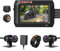 VSYSTO WiFi Motorrad Dash Cam, wasserdicht 3 Zoll Bildschirm WDR SONYIMX307 150° Weitwinkel HD 1080P Front- und Heckkamera, Reifendrucksensoren, Temperatursensor, Parkwächter, GPS