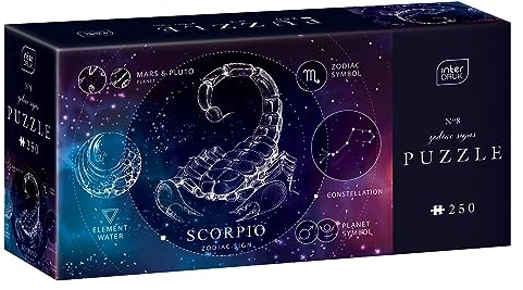 Interdruk Puzzle 250 48x33 cm Zodiac Zodiak Sternzeichen - Scorpio - Scorpion - Skorpion