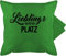 Kissenbezug - Statement Kissen mit Sprüchen - Lieblingsplatz - Lieblingsort - 50 x 50 cm - Grün - lieblingskissen bedruckte+kissen+mit+spruch spruch mein kuschelkissen sofa kissenhülle sprüche