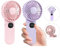VanSmaGo 2-Pack 5-Speed Mini Portable Fan, Pink&Purple, F11, Handheld, Neck, Desk, Rechargeable, 180 Tiltable, Travel, Summer Essentials