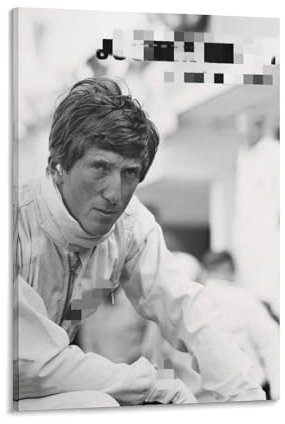 PURRCOCO Poster mit österreichischem Rennfahrer Jochen Rindt, 2 Stück, Leinwand-Kunstdrucke, Poster, Foto, Gemälde, Poster, Raumdekoration, 30 x 45 cm