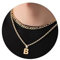Rajputana Kette Mit Buchstaben,Buchstaben Kette,Halskette Herren,Kette Edelstahl, Kette Jungs,Kette Herren Gold, Ketten für Jungen,Initial Necklace,Chain Letter,Kette Buchstabe B