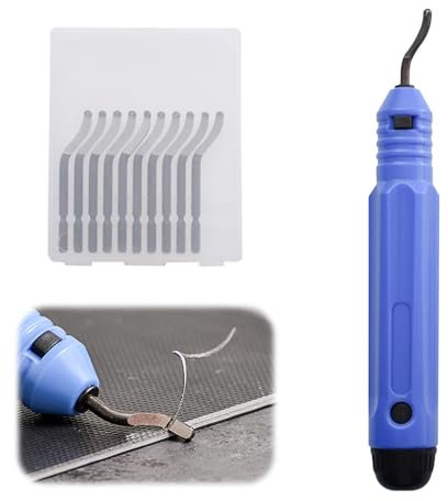 Entgrater Werkzeug Universal,Entgrater Werkzeug,Entgrater Schneidwerkzeug,Entgrater Kunststoff,Entgrater 3D Druck,Mit 10 Stück Ersatzklingen,Entgrater Für Kunststoff, Aluminium Und Edelstahl