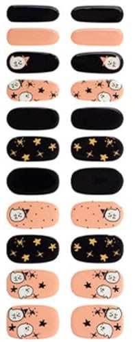 Semi Cured Gels Nails Stickers Nails Polish Strips Halloween Nails Strips Full Nail Strips Luminous Nails Art Decortions