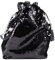 Holibanna Polyester Pailletten Damen Schultertasche Crossbody Einkaufstasche Kette Stilvolle Beuteltasche für Mädchen Schwarze Damentasche