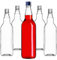 KADAX Glasflaschen zum Befüllen, 700ml, 5 Stück, leere Likörflaschen mit Schraubverschluss, Saftflaschen, Flaschen für Likör, Schnapsflaschen (Blau)